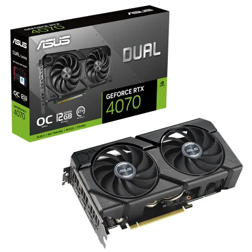 ASUS Dual GeForce RTX 4070 EVO OC Edition 12GB DUAL-RTX4070-O12GD6-EVO GDDR6 192Bit DX12 Gaming (Oyuncu) Ekran Kartı                        