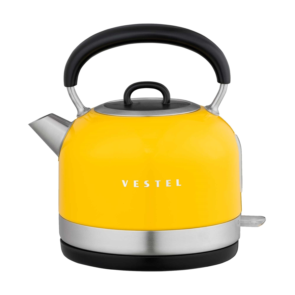 Vestel Retro Sarı 2200 W 1.7 lt Çelik Kettle