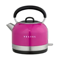 Vestel Retro Pembe 2200 W 1.7 lt Çelik Kettle