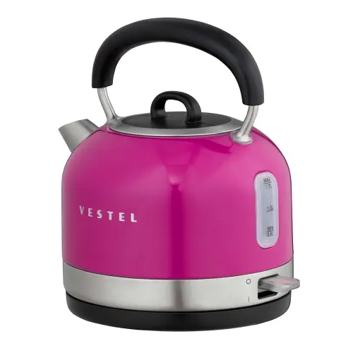 Vestel Retro Pembe 2200 W 1.7 lt Çelik Kettle