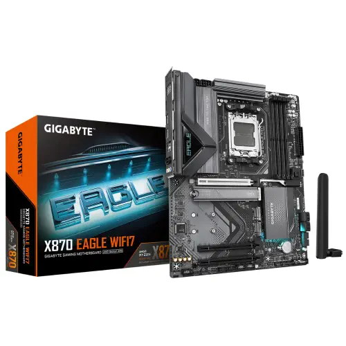 Gigabyte X870 EAGLE WIFI7 Soket AM5 DDR5 8200(OC) MHz ATX Gaming (Oyuncu) Anakart