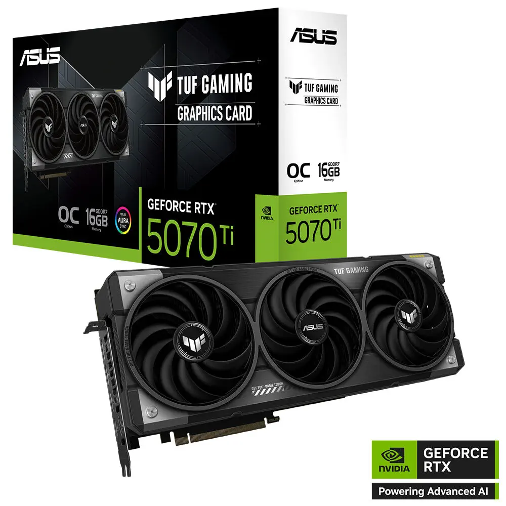 ASUS TUF Gaming GeForce RTX 5070 Ti 16GB TUF-RTX5070TI-O16G-GAMING GDDR7  OC Edition 256 Bit Gaming (Oyuncu) Ekran Kartı