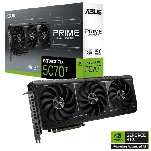 ASUS PRIME GeForce RTX 5070 Ti 16GB PRIME-RTX5070TI-16G GDDR7 256 Bit Gaming (Oyuncu) Ekran Kartı