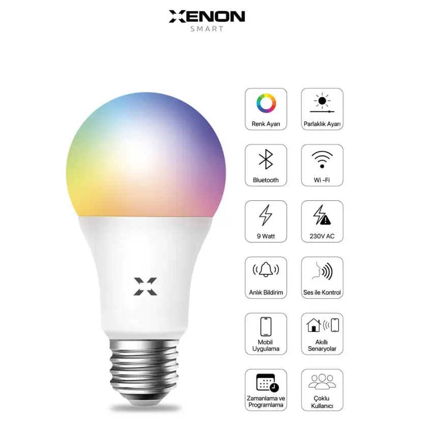 Xenon Smart Wi-Fi LED Akıllı RGB Ampul