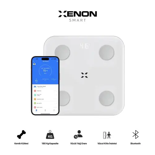 Xenon Smart X8701 Akıllı Bluetooth Beyaz Dijital Baskül