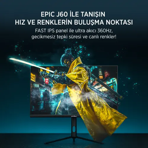 James Donkey Epic J60 27″ 360Hz 0.5Ms FHD FAST IPS Gaming Monitör (Sıfır Ölü Piksel Garantili)