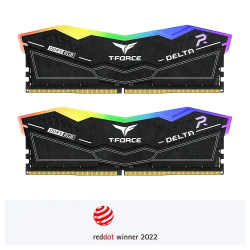 Team T-Force DELTA RGB 32GB(2x16GB) 7800Mhz DDR5 CL38 Siyah Gaming Ram (FF3D532G7800HC38DDC01)