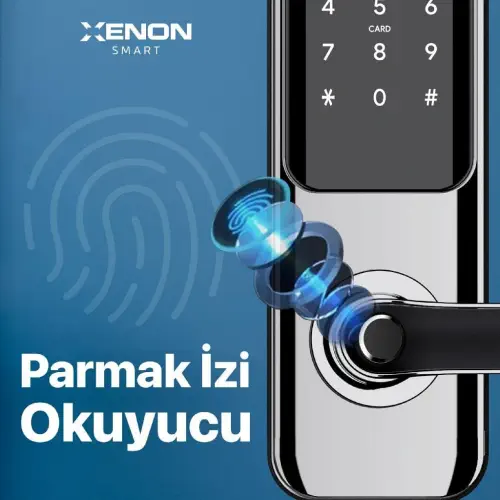 Xenon Smart X8051 Parmak İzi Dokunmatik Şifre Girişli Akıllı Kapı Kilidi