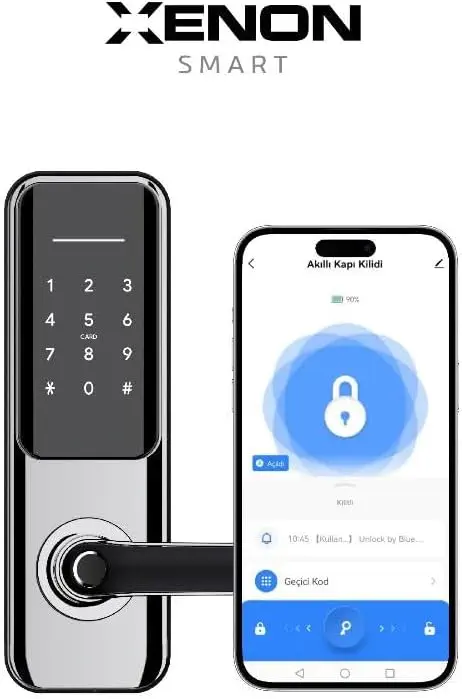 Xenon Smart X8051 Parmak İzi Dokunmatik Şifre Girişli Akıllı Kapı Kilidi