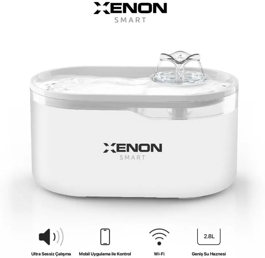 Xenon Smart Akıllı Wifi Destekli Kedi Su Pınarı X8650_M1 Beyaz