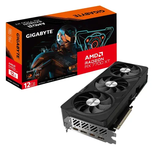 Gigabyte Radeon RX7700XT OC GV-R77XTGAMING 12GB GDDR6 192Bit Gaming (Oyuncu) Ekran Kartı