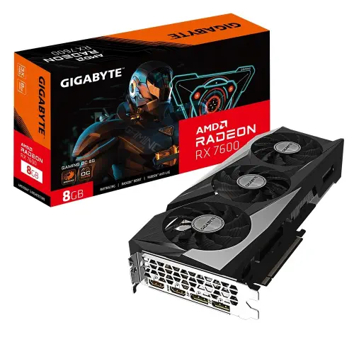 Gigabyte Radeon RX7600 Gaming GV-R76GAMING OC-8GD 8GB GDDR6 128Bit Gaming (Oyuncu) Ekran Kartı