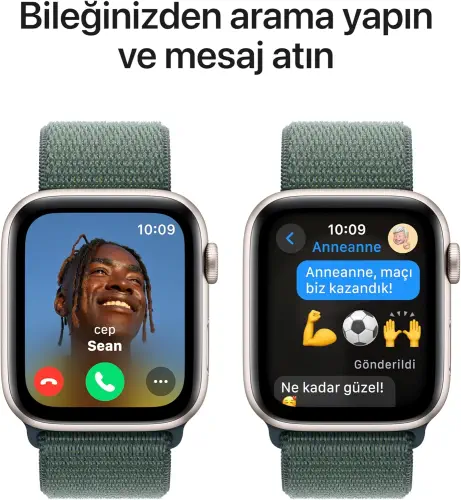 Apple Watch SE GPS 40mm Yıldız Işığı Alüminyum Kasa ve Göl Yeşili Spor Akıllı Saat -MXEH3TU/A