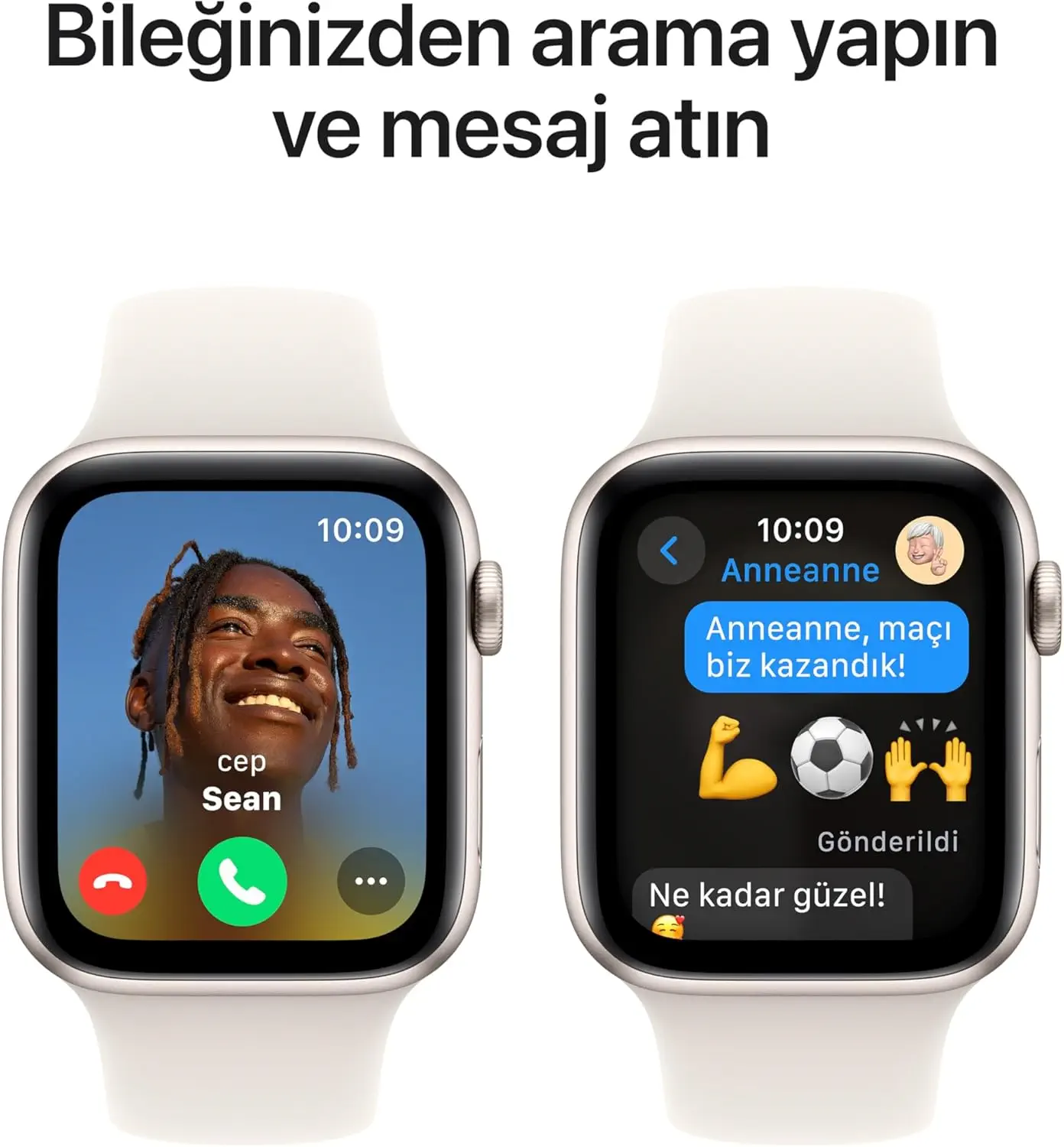 Apple Watch SE GPS 40 mm Yıldız Işığı Alüminyum Kasa ve Yıldız Işığı Spor Kordon - M/L (MXEG3TU/A)