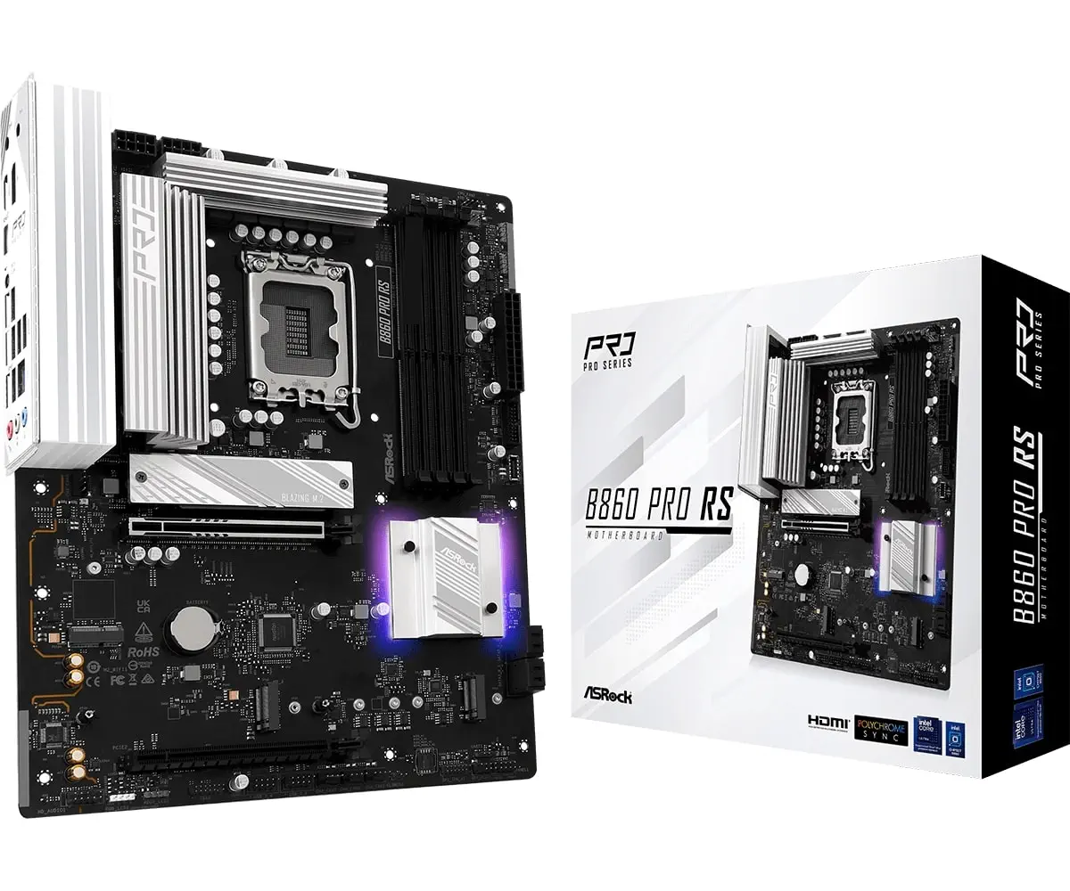 Asrock B860 Pro RS LGA1851 DDR5 8666MHz+(OC) ATX Gaming (Oyuncu) Anakart