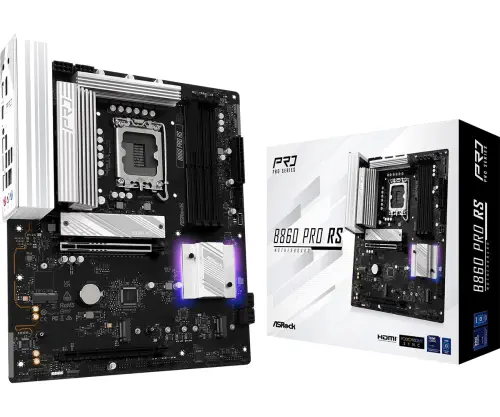 Asrock B860 Pro RS LGA1851 DDR5 8666MHz+(OC) ATX Gaming (Oyuncu) Anakart