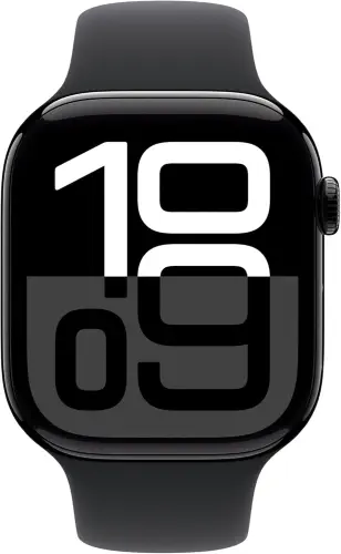 Apple Watch Series 10 GPS 42mm Siyah Alüminyum Kasa ve Siyah Spor Kordon Akıllı Saat M/L - MWWF3TU/A