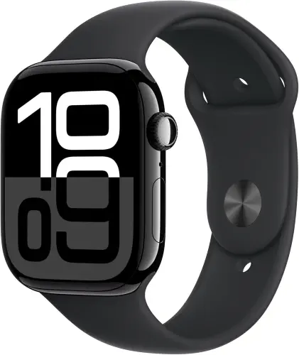 Apple Watch Series 10 GPS 42mm Siyah Alüminyum Kasa ve Siyah Spor Kordon Akıllı Saat M/L - MWWF3TU/A