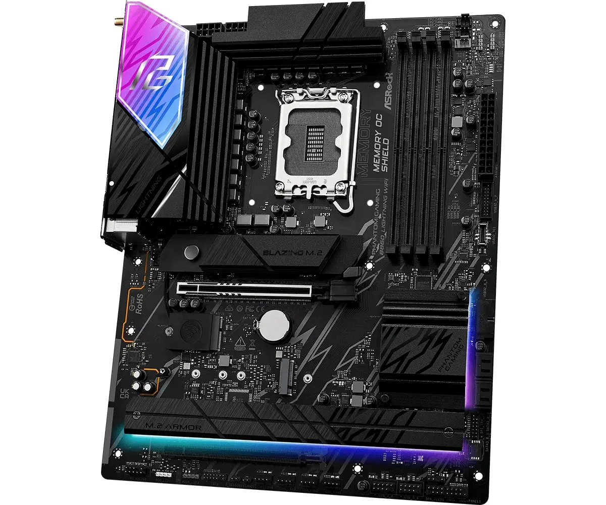 Asrock B860 Lightning WiFi LGA1851 DDR5 8933MHz+(OC) ATX Gaming (Oyuncu) Anakart