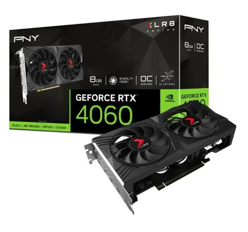 PNY RTX 4060 8GB XLR8 GDDR6 128Bit (VCG40608DFXPB1-O) DX12 Gaming (Oyuncu) Ekran Kartı