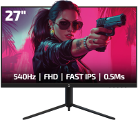 GamePower Lucid S60 27″ 0.5ms 540Hz Flat Fast IPS FHD RGB Pivot Speaker Gaming Monitör (Sıfır Ölü Piksel Garantili)