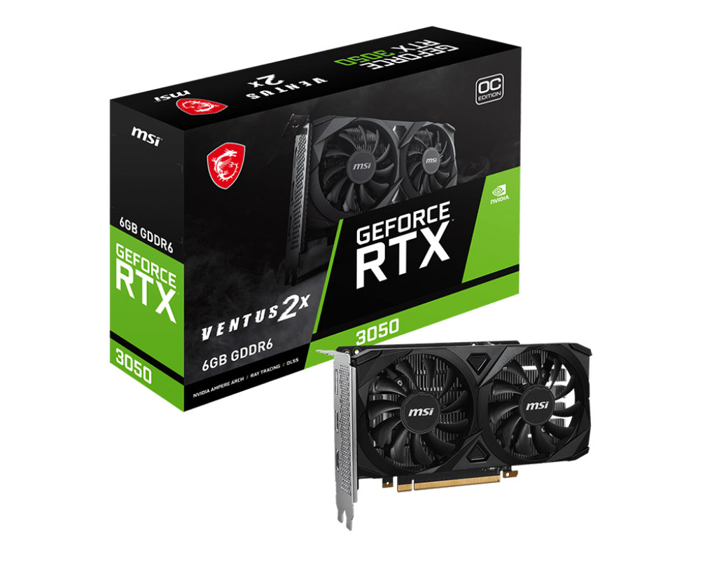 MSI GeForce RTX 3050 VENTUS 2X E 6G OC 6GB GD6 Ekran Kartı