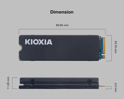 Kioxia Exceria Heatsink LSC11K1T02G8 1TB Gen4x4 6200/4900MB/sn NVMe PCIe M.2 SSD