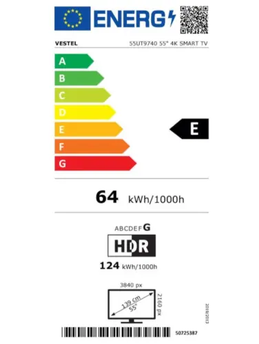 Vestel 55UT9740 4K Ultra HD 55″ 140 Ekran Uydu Alıcılı Smart LED TV