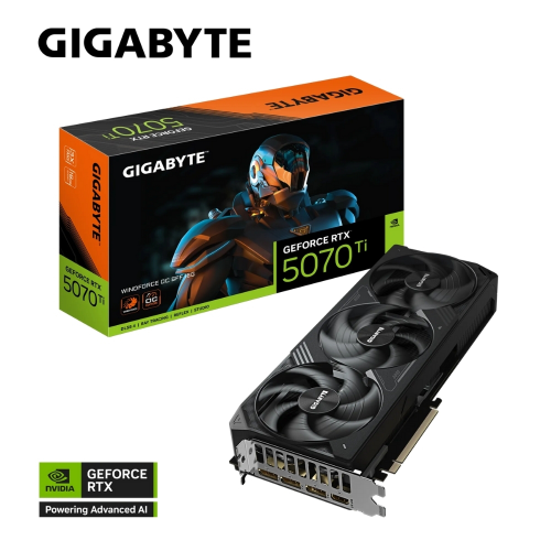 Gigabyte GeForce RTX 5070Ti WINDFORCE OC SFF GV-N507TWF3OC-16GD GDDR7 16G 256bit Gaming (Oyuncu) Ekran Kartı