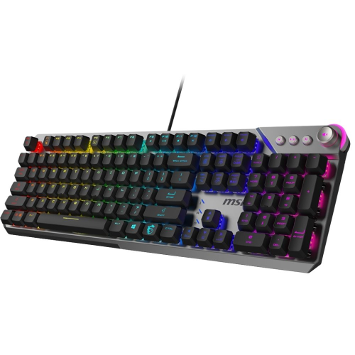 MSI STRIKE 600 Kailh Midnight Pro Silent Tactile Switch RGB Hotswap Mekanik Gaming (Oyuncu) Klavye