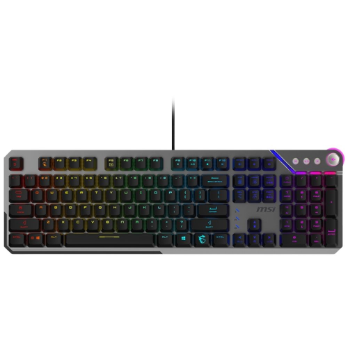 MSI STRIKE 600 Kailh Midnight Pro Silent Tactile Switch RGB Hotswap Mekanik Gaming (Oyuncu) Klavye