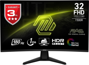 MSI MAG 32C6 31.5″ 1ms 180Hz VA Curved Adaptive-Sync Full HD Gaming (Oyuncu) Monitör