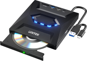 Unitek HARİCİ DVD-RW TYPE-C/A+5in1 DOCKING STATION USB-A x2, USB-Cx1, SD CARDx1, POWER PORT x1 (T1037A01)