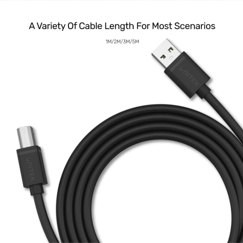 Unitek USB 2.0 to USB B 2Mt Yazıcı Kablosu (Y-C4001GBK)