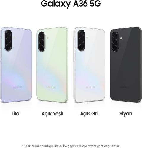 Samsung Galaxy A36 5G 256GB 8GB Ram Yeşil Cep Telefonu-(Samsung Türkiye Garantili)