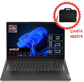 Lenovo V15 G4 82YY0013TR Ryzen 7 7730U 16GB 512GB SSD 15.6″ Full HD FreeDOS Notebook + Siyah Notebook Çantası Hediye
