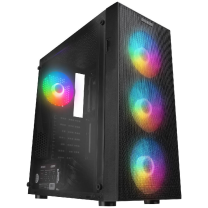 Everest Faced V5 Mesh 600W Siyah Temperli Cam 4x120mm Rainbow Fan ATX Mid-Tower Gaming (Oyuncu) Kasası