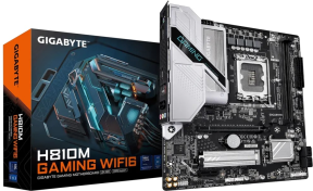 Gigabyte H810M GAMING WIFI6 Intel H810 Soket 1851 DDR5 6400MHz(OC) mATX Gaming (Oyuncu) Anakart