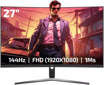 GamePower Vivid F20 27″ 1500R Curved RGB 144Hz 1ms FHD Va Panel 2x2W Speaker Gaming Monitör (Sıfır Ölü Piksel Garantili)