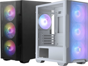 MSI MAG Forge M100R Temperli Cam Mesh 4x120mm ARGB Fan USB 3.2 Beyaz Micro-ATX Tower Gaming (Oyuncu) Kasa