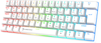 GamePower Lyra RGB 60M 62Tuş Beyaz Mekanik Kablolu Red Switch Klavye - 3 Yıl Garantili