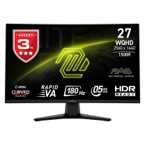 MSI MAG 274CQF 27″ 180Hz 0.5 ms Adaptive Sync Curved WQHD Curved Rapid VA Gaming (Oyuncu) Monitör