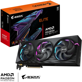 Gigabyte Radeon RX9070XT AORUS ELITE GV-R9070XTAORUS E-16GD 16GB GDDR6 256Bit Gaming (Oyuncu) Ekran Kartı