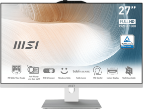 MSI Modern AM272P 12M-1209TR i7-1255U 16GB DDR4 1TB SSD 27″ FHD W11H Beyaz All In One PC