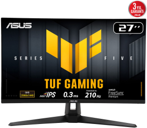 ASUS TUF GAMING VG27AQ5A 27″ 210Hz 0.3ms 2K QHD Fast IPS Gaming (Oyuncu) Monitör