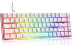 MageGee MK-BOX Pudding 68 Tuş RGB Red Switch Kablolu Beyaz Gaming Klavye