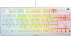SteelSeries SSK64948 Apex 3 TKL TR Q RGB Membrane Kablolu Beyaz Gaming (Oyuncu) Klavye
