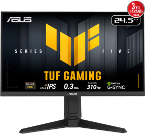 ASUS TUF GAMING VG259QMRL5A 24.5″ 310Hz 0.3ms Gaming AI ELMB Sync Full HD Fast IPS Gaming (Oyuncu) Monitör