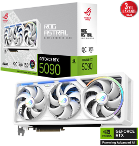 ASUS ROG Astral GeForce RTX 5090 32GB OC White Edition ROG-ASTRAL-RTX5090-O32G-WHITE GDDR7 512Bit Gaming (Oyuncu) Ekran Kartı