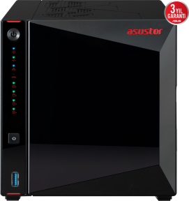 Asustor AS5404T 4 Yuvalı (4x22TB Desteği) 4GB DDR4 2.5GBE Nas Depolama Ünitesi